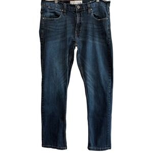 Paperdenim&cloth Mens Jeans Straight Leg Dark Wash Size 33x30 Cotton Spandex‎